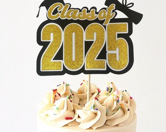 Class of 2026 Doktor Hut Abschluss Bachelor Master Glitzer Kuchen Dekoration Kuchentopper Kuchenauflage Party Dekoration