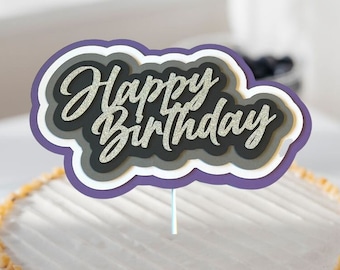 Gelukkige Verjaardag Asexuell Flagge Kuchen Topper Geburtstagskuchen Pride Flagge Kuchen Aflage Geburtstag Feestdecoratie