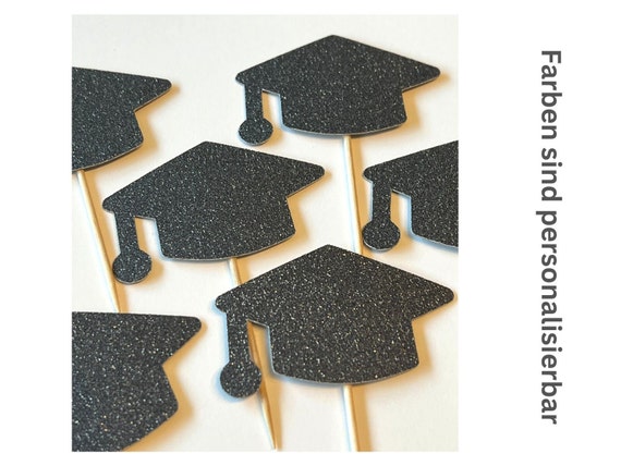 36 Stück Cupcake-Topper „Abschluss 2023“ – Glitzernde Deko Für Kuchen, Kekse & Desserts