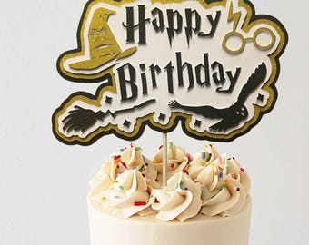 Harry Potter Happy Birthday Kuchen Topper Magier Kuchen Dekoration Sprechender Hut Hedwig Eule Zauberer Party Dekoration