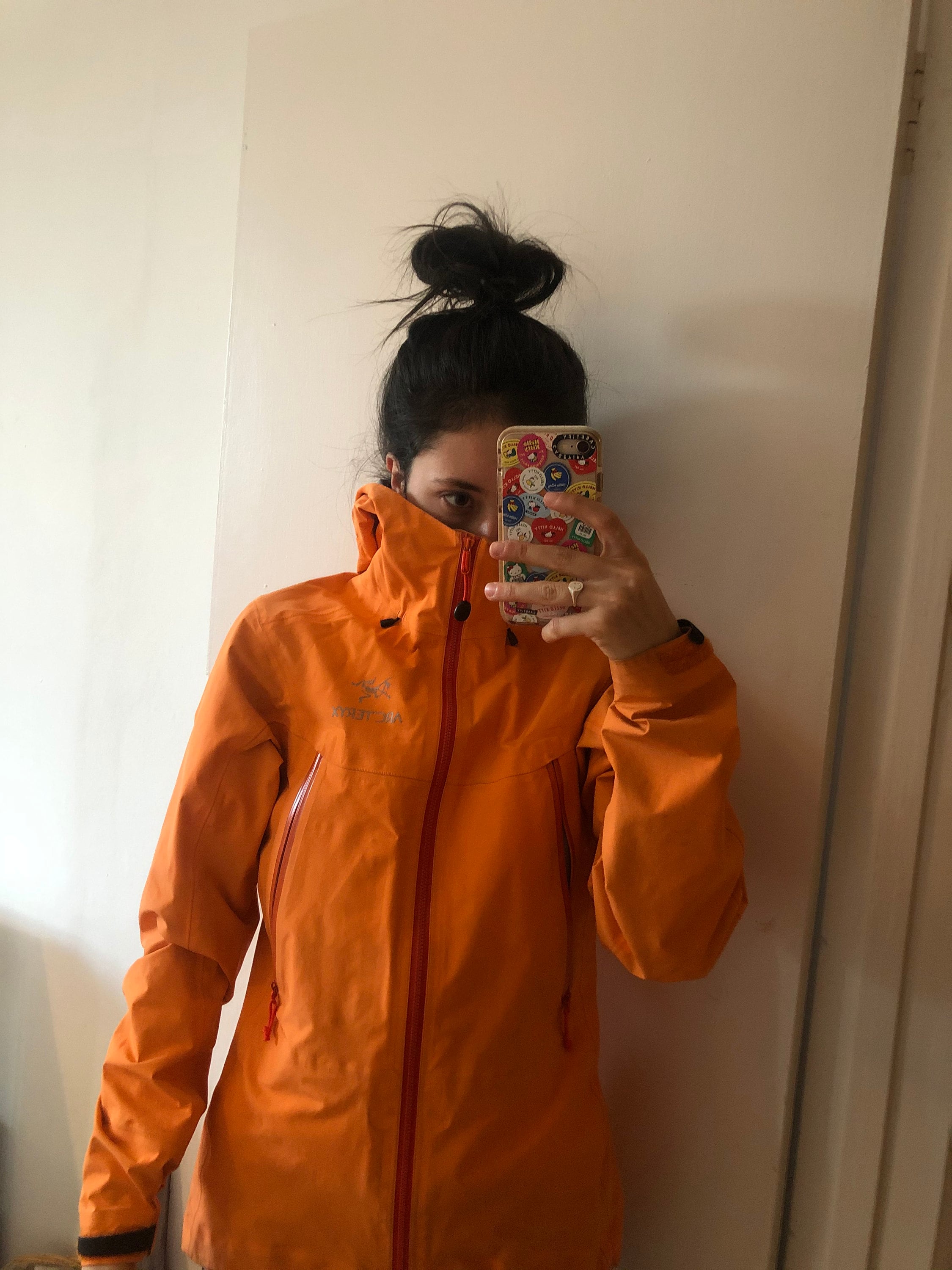 Orange arcteryx jacket sale
