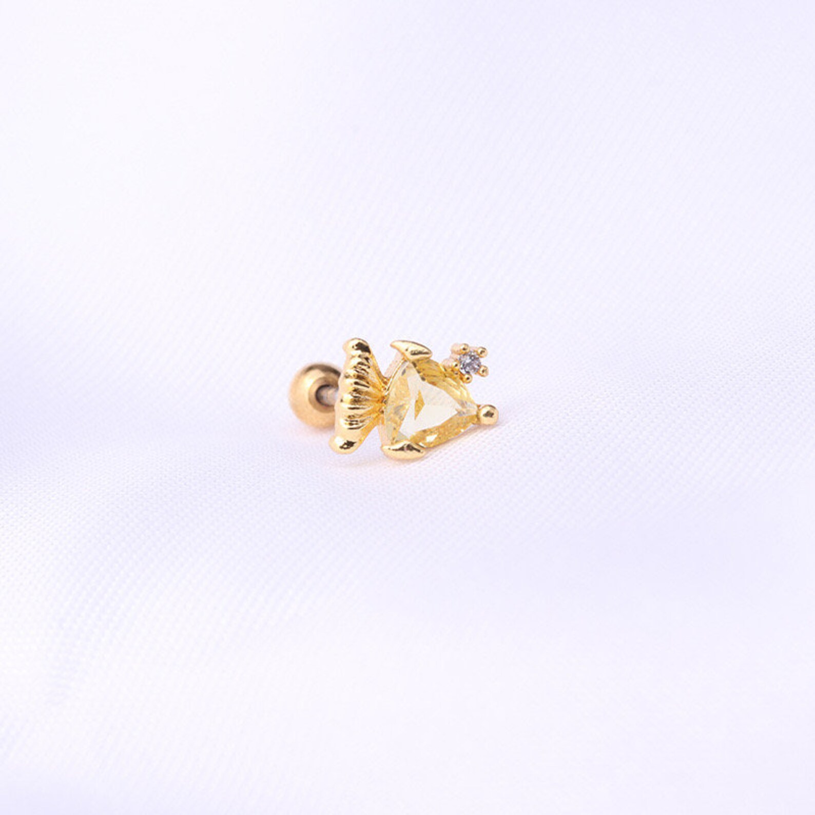 20G 316L Stainless Steel Cartilage Earrings 18K Gold Plated Etsy