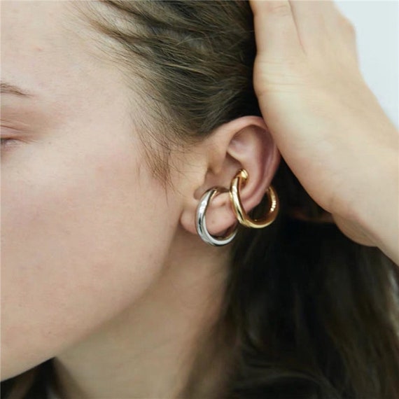 fake hoop earrings