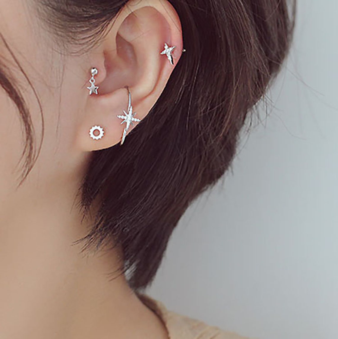 Fake ear cuff 22mm hoop really is just a bar that goes Etsy