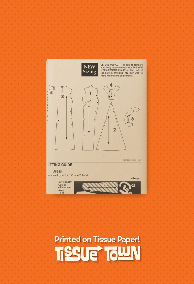 Vogue Vogue Paris Original 2322 1960s Size 12 Retro Vintage Reproduction Sewing Pattern Tissue Paper Reprint Jean Patou