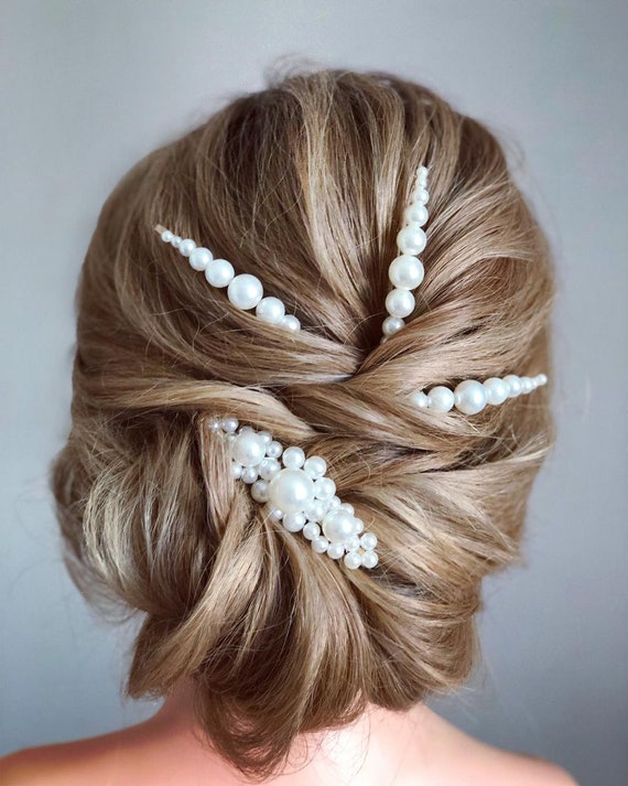 1pair Popular Faux Pearl Korean style Ladies girls hair clip pin OVERSIZED hair clip pin grip pearl silver metal snap valentines day gifts