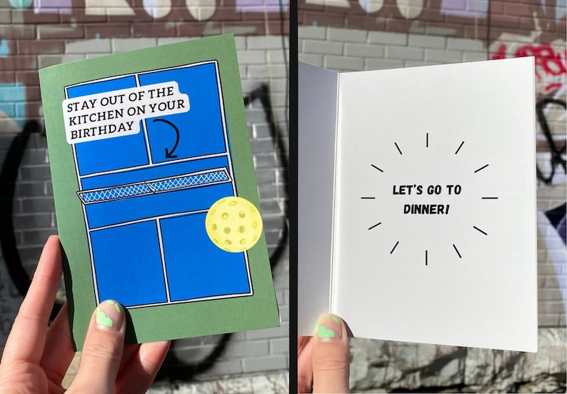 Pickleball birthday card | 4x6 pickleball gift funny greeting card| birthday card | birthday card for Pickleball Player | card for mom wife image 1