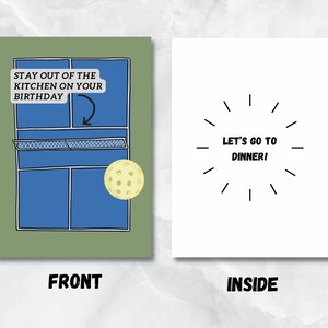 Pickleball birthday card | 4x6 pickleball gift funny greeting card| birthday card | birthday card for Pickleball Player | card for mom wife image 3