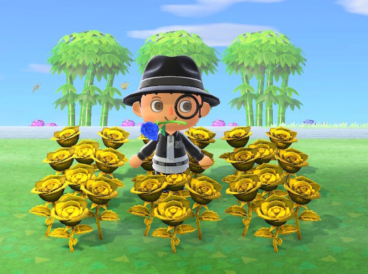 Hybrid Gold Roses ACNH 9 pack IN GAME flowers Etsy