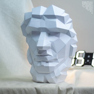 Lucius Verus Paper Sculpture, Papercraft, DIY, Low poly, Sculpture, PDF Papercraft, Art Statue, Lucius Verus,Statue low poly