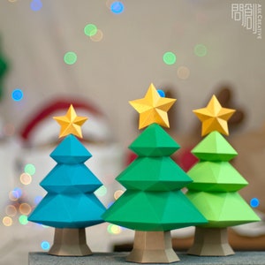 Christmas Tree,Papercraft , DIY , Low poly ,  PDF Papercraft , Christmas Tree Model , Christmas Tree low poly , Xmas