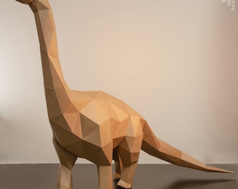 Brontosaurus paper model ,Papercraft , DIY , Low poly , Brontosaurus Model , PDF Papercraft , Brontosaurus Model, Brontosaurus low poly