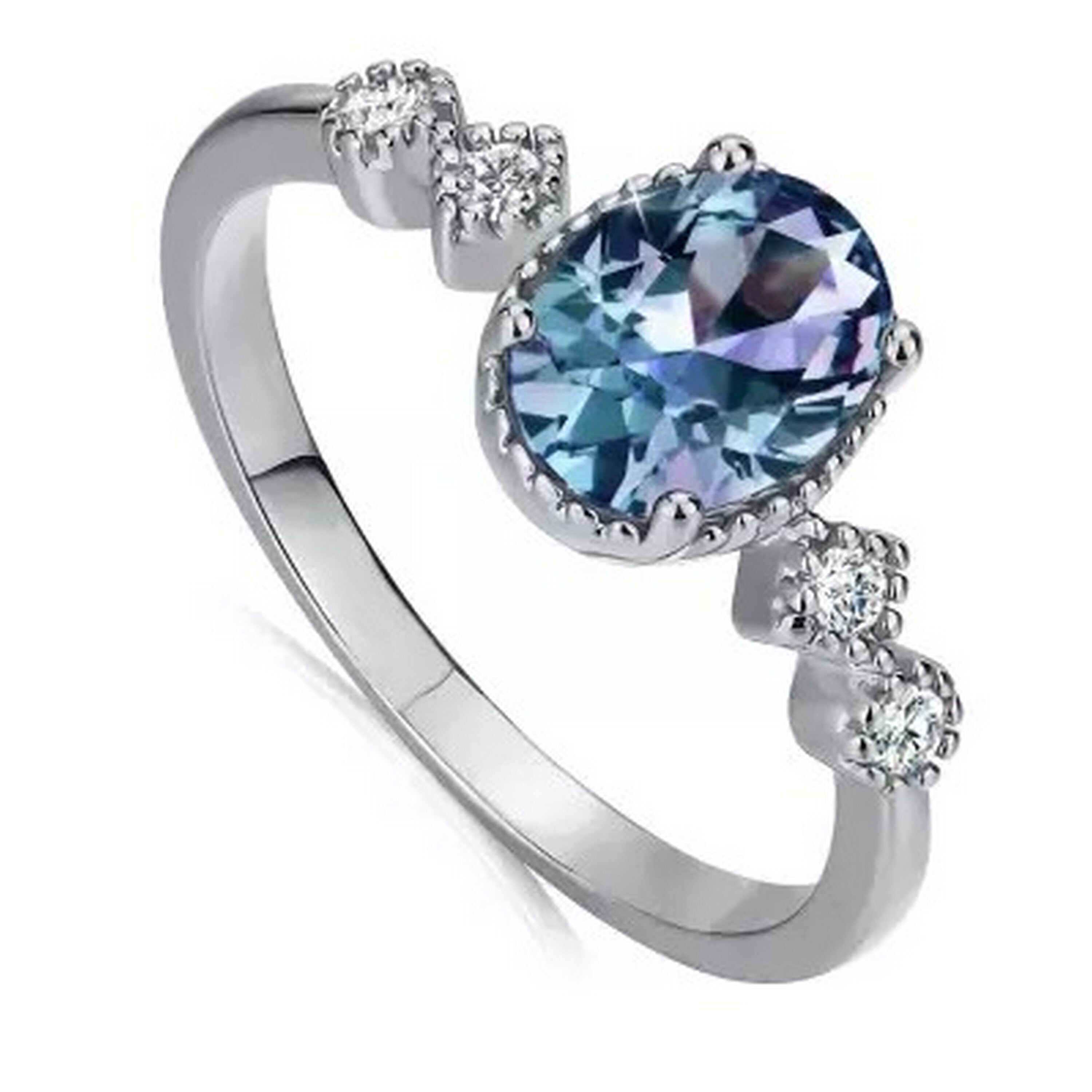 Alexandrite Ring Natural Alexandrite Women's Ring 925 Etsy