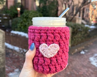 crochet chunky cup cozy