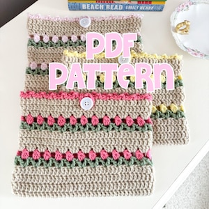 crochet pattern - tulip book sleeve