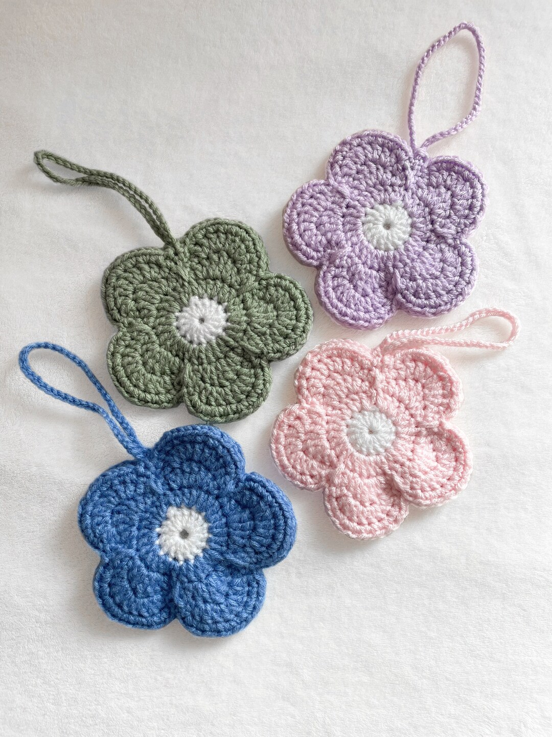 Crochet Flower Pouch Bag Charm Etsy