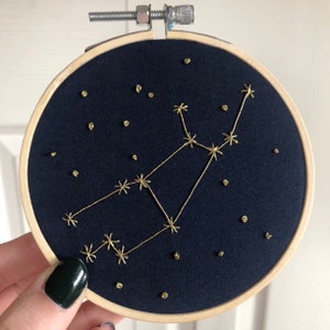 virgo constellation embroidery hoop