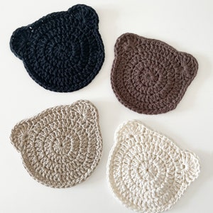 crochet bear coasters