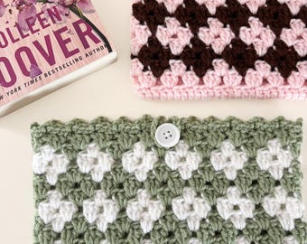 crochet granny book sleeve