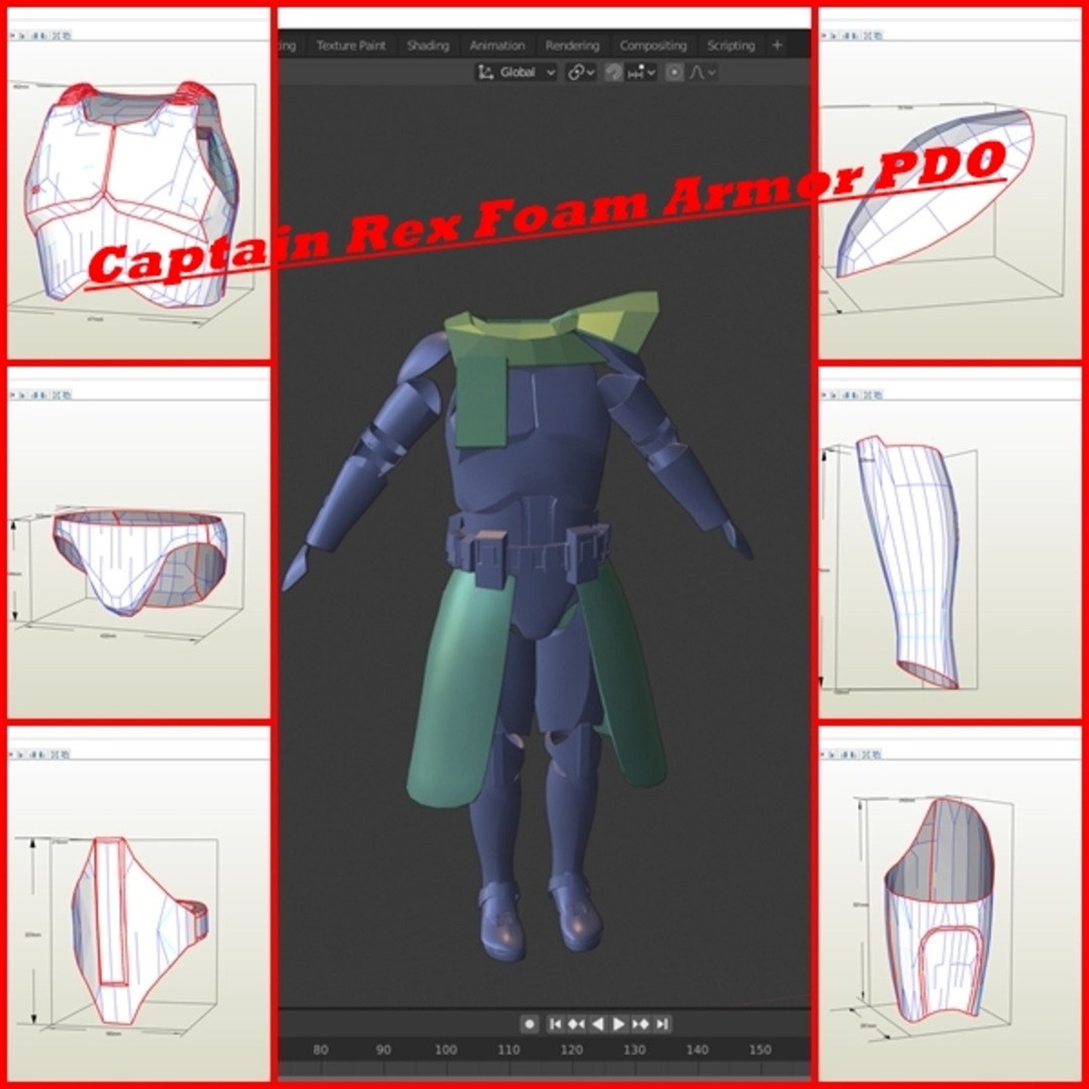 Captain Rex Armor Foam Pepakura PDO | Etsy