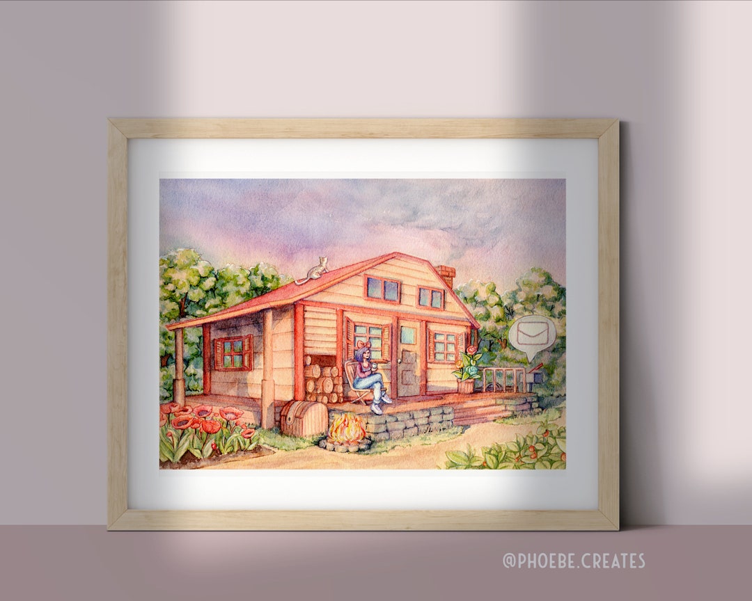Stardew Valley Fanart, My Farmhouse, Art Print of My Watercolour ...