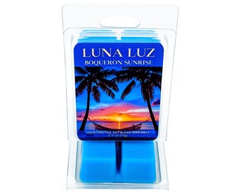 Boquerón Sunrise Wax Melt, Puerto Rican Wax Melt, Tropical, Beachy, Coastal, Coconut Milk, Sandalwood, Cedar, Mango, Amyris, Fragrance