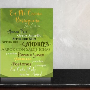 En Mi Cocina, Boricua, art mural RP, art de cuisine RP, Arte de Pared, fierté portoricaine, douche nuptiale RP, cadeau pour gourmets, décoration de cocina
