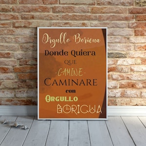Orgullo Boricua, Boricua, art mural RP, art de cuisine RP, Arte de Pared, fierté portoricaine, douche nuptiale RP, cadeau pour gourmets, décoration de cocina