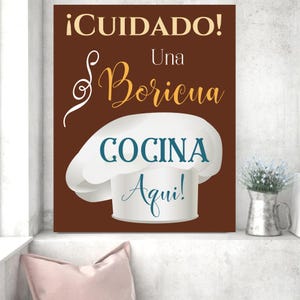 Art de Boricua, art mural de Porto Rico, Cocina Boricua, art de cuisine RP, Arte de Pared, fierté portoricaine, douche nuptiale RP, décoration de cocina