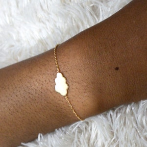 Bracelet ethnic woman Small Cloud in gold plated 750/1000 guaranteed without hypoallergic nickel