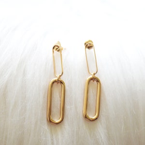 Gold plated paper clips 750 - Earrings pins chains, pendants, gold - gold plated 18k