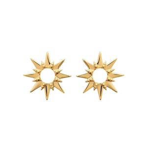 Women&#39;s earrings chips gold-plated stars 750/1000 guaranteed without hypoallergic nickel