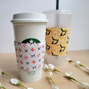 Kpop Inspired Reusable Coffee Sleeve / Coffee Cozy / Coffee 