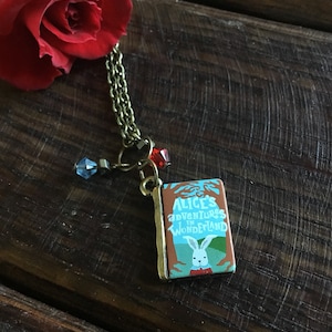 Wonderland Book Charm Necklace