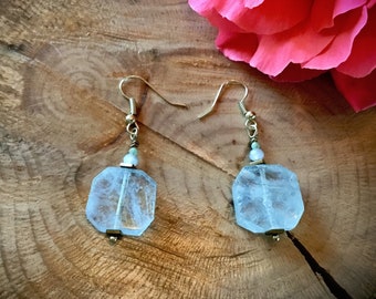 Aqua Chalcedony Earrings