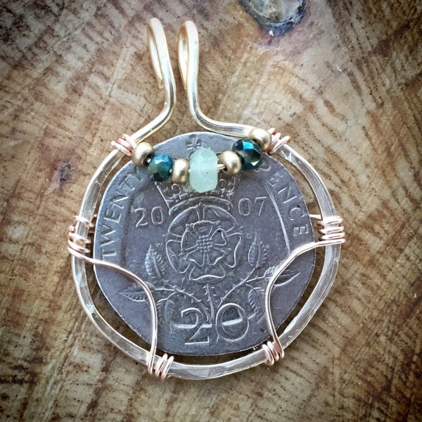 Wire Wrapped Coin Etsy