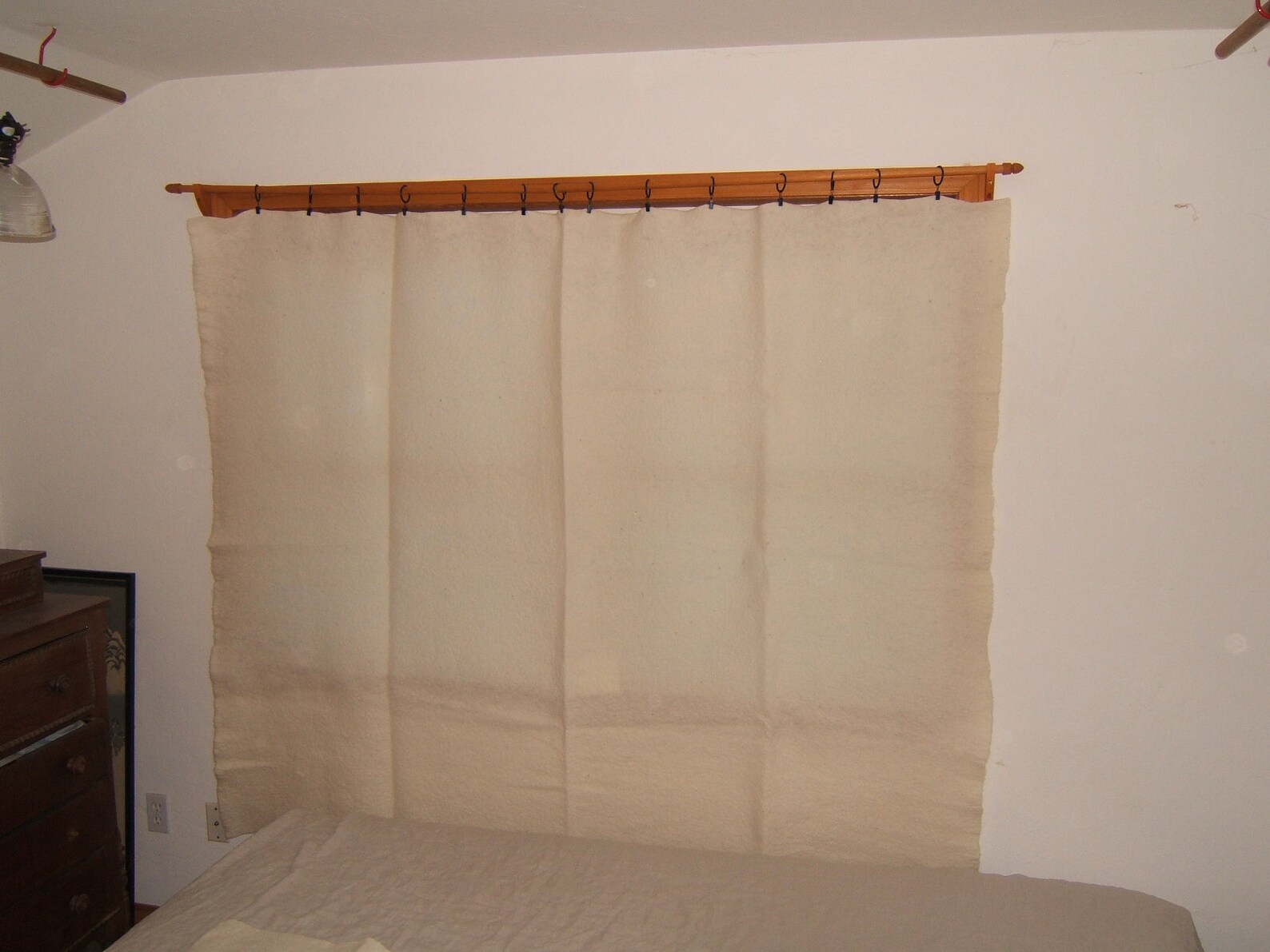 Wool felt curtain 65 x 80 inches 100 Organic wool warm Etsy
