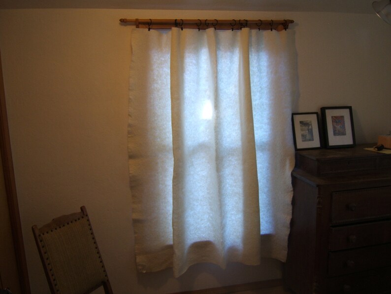 Wool felt curtain 65 x 80 inches 100 Organic wool warm Etsy