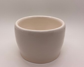 Small White Hand Thrown Planter With Drainage Hole, For Succulents