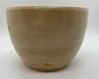 Hand Thrown Stoneware Planter, Cream Colored Planter, Cream Colored Succulent Planter, Small Planter, Succulent Planter With Drainage Hole
