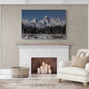 Grand Teton Mountain Range Tetons Landscape Wyoming Snow National Park Photograph Photo Print Gift | Nature is Healing