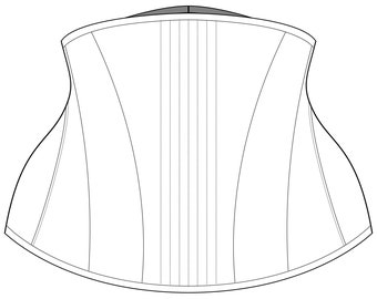 Sparklewren gored underbust corset digital garment pattern- 21-35" waists