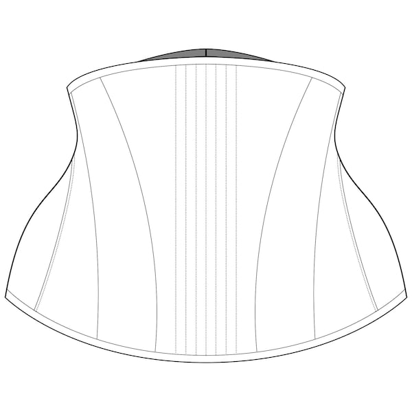 Sparklewren gored underbust corset digital garment pattern- 21-35" waists
