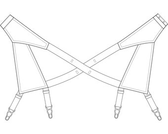 1930s Kestos Zoma Retro Pin Up Style Suspender Garter Belt Garment Pattern A3/A4 PDF - Original Garment Pattern Sizes UK 8-20