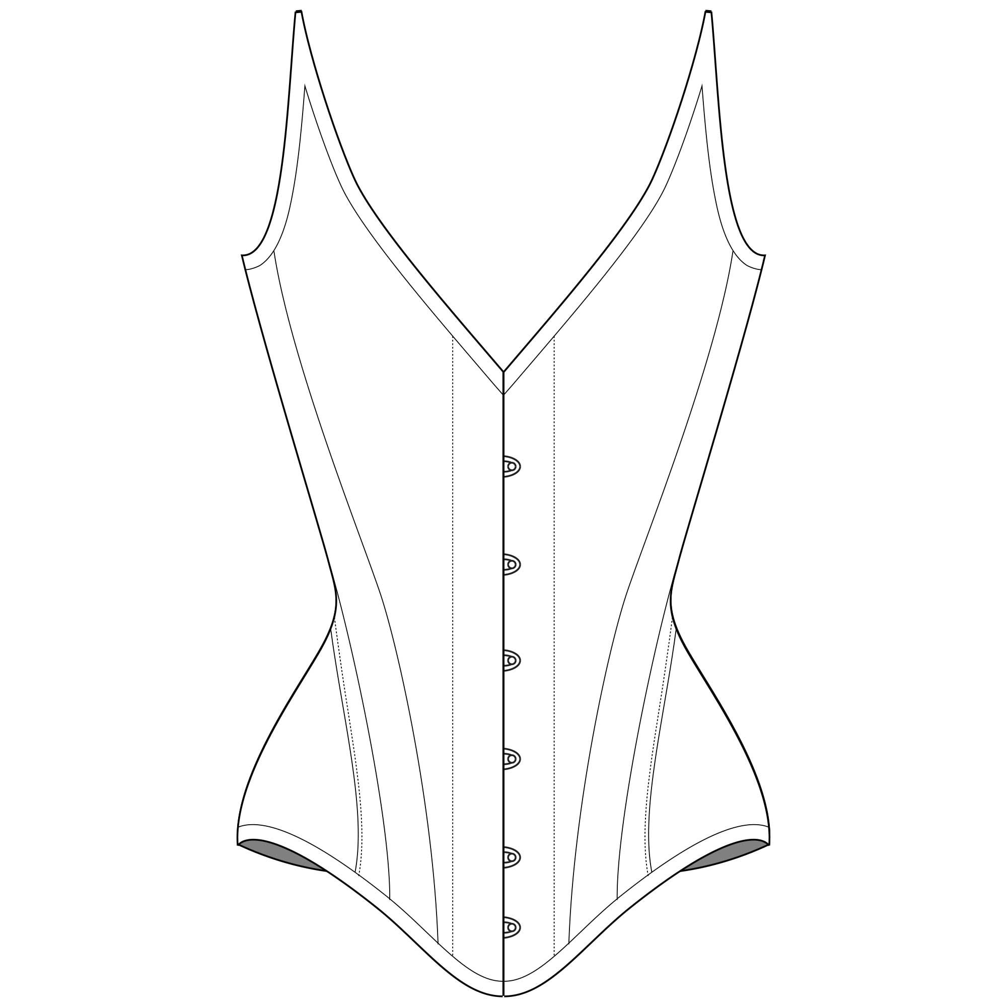 32+ plus size corset pattern sewing NahidaEmalee