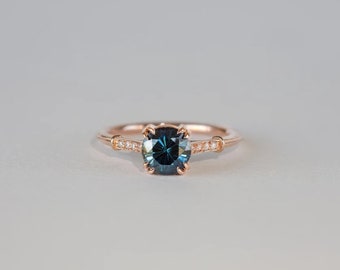 Anillo de diamantes Blue Labgrown para mujer