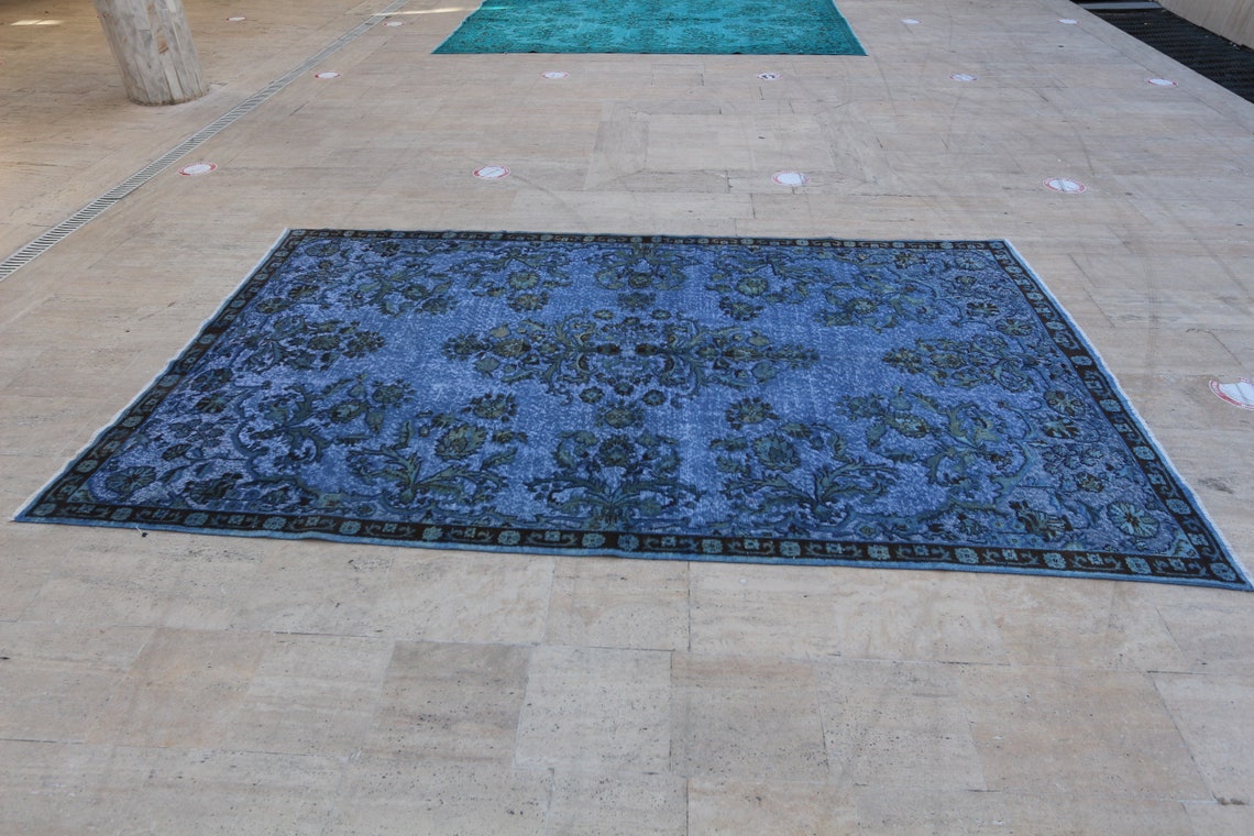 Blue Carpet 10'6 X 6'3 Ft 324 X 193cm Etsy UK