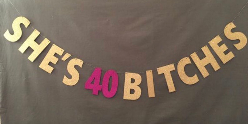 One Gold banner birthday banner happy Birthday 40th 50th 30th 21st