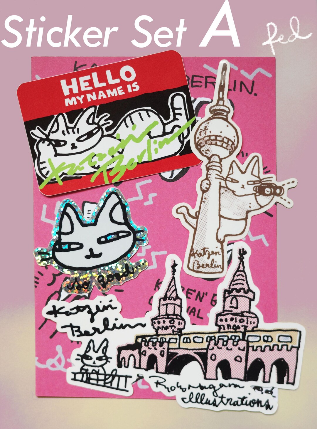 Sticker Set! 5 Colors [die-cut / Glitter Stickers] - Etsy