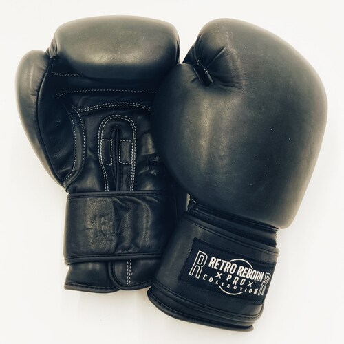 Retro Reborn Vintage Retro Style Boxing Gloves Dark Brown Real - Etsy